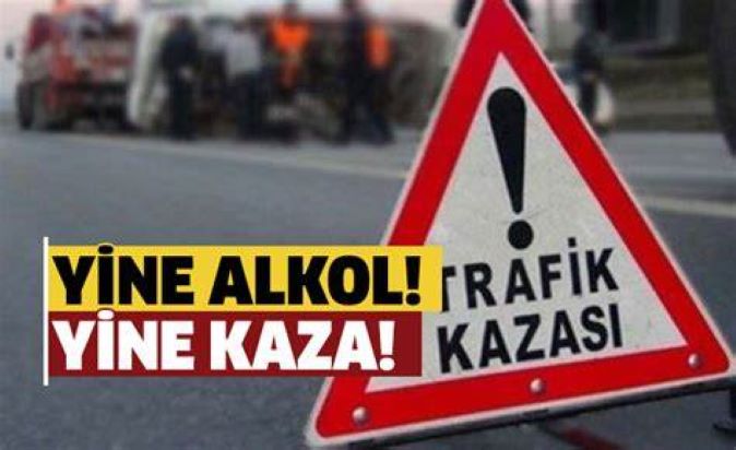 Karaoğlanoğlu’nda alkollü sürücü önünde giden aracın arka kısmına çarptı tutuklandı