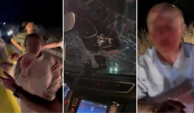 Yollar eşkıyaya emanet! 6 aylık bebeğin bulunduğu araca saldırıp aileyi darp ettiler
