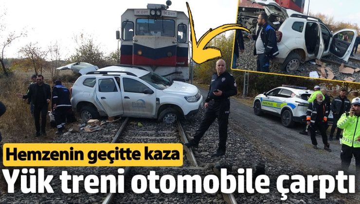 Malatya’da hemzenin geçitte kaza: Yük treni otomobile çarptı: 2 yaralı