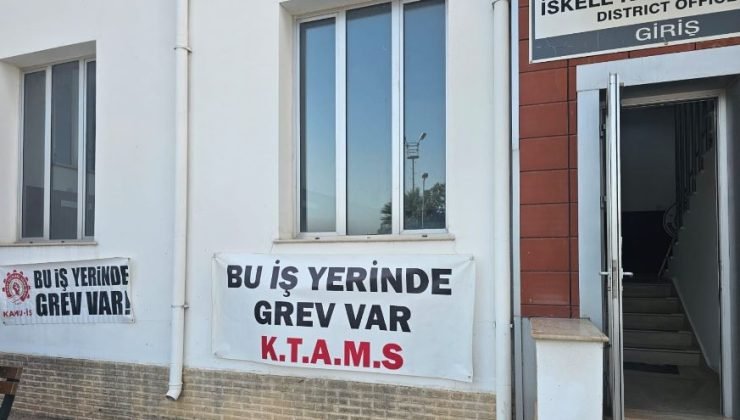 KTAMS, KAMU-SEN ve KAMU-İŞ, İskele Kaza Tapu Amirliğinde uyarı grevi yaptı