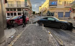 Girne’de Sabah erken saatlerin trafik kazası meydana geldi