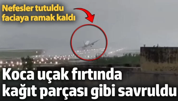 Fengal Siklonu koca uçağı kağıt parçası gibi savurdu