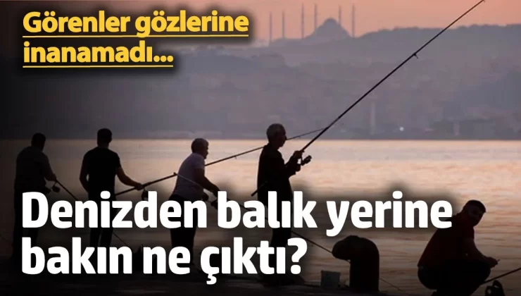 İstanbul Boğazı’nda şaşkına çeviren görüntü! Denizden balık yerine bakın ne çıktı?