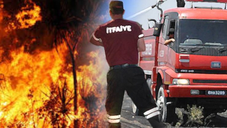 Girne’de bir evin çatısında, yangın çıktı