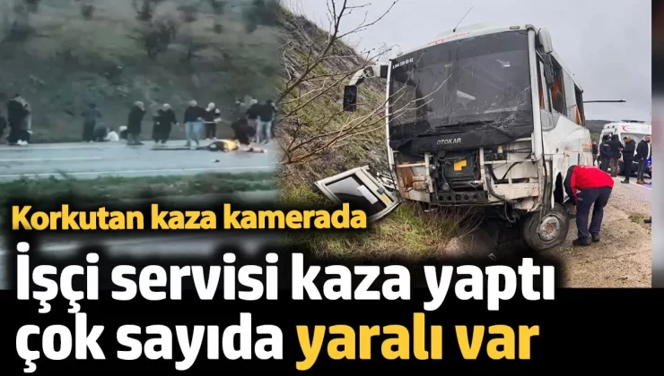 Balıkesir’de işçi servisi kaza yaptı: 25 yaralı