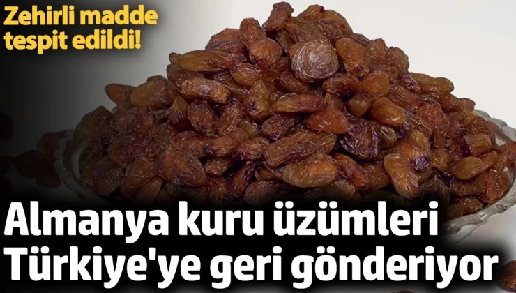 Almanya, zehirli madde tespit edince  kuru üzümleri tehlikeli kodu ile piyasadan geri çekerek geri gönderdi