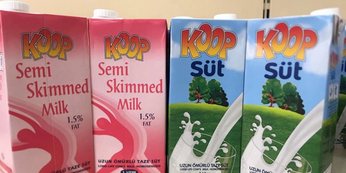 Koop-Süt, süt fiyatlarında 4.50 TL indirim yaparak 1 litrelik sütün fiyatını 49 TL olarak belirledi