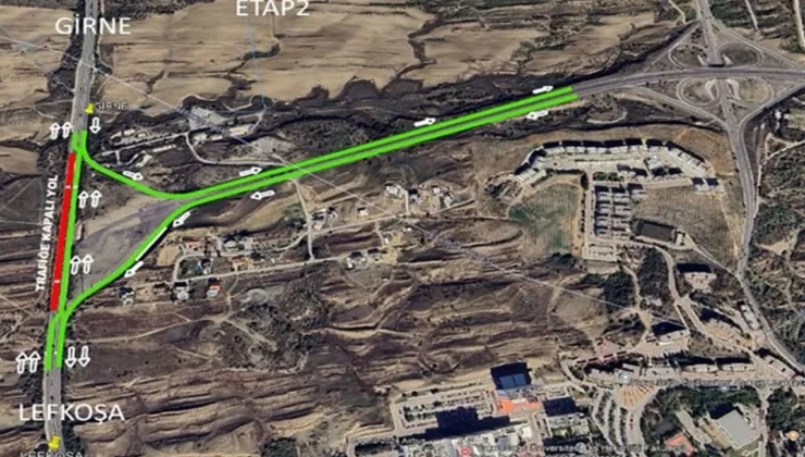 Girne Köprülü Kavşağı’nın yapımına başlandı