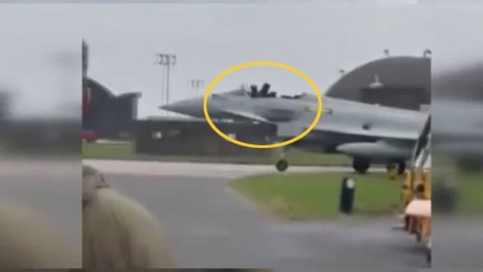 Savaş uçağı pilotu, kanopiyi fırlatarak acil iniş yaptı