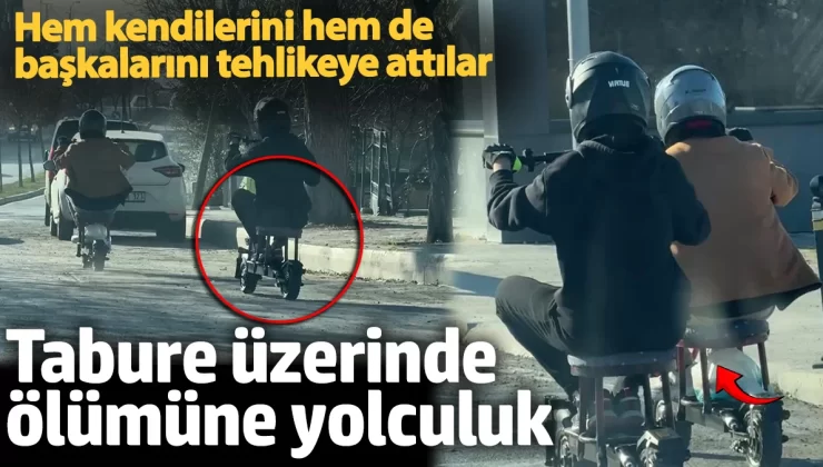 Gürpınar’da tabure üzerinde ölümüne yolculuk, hem kendilerini hem de başkalarının hayatını  tehlikeye attılar