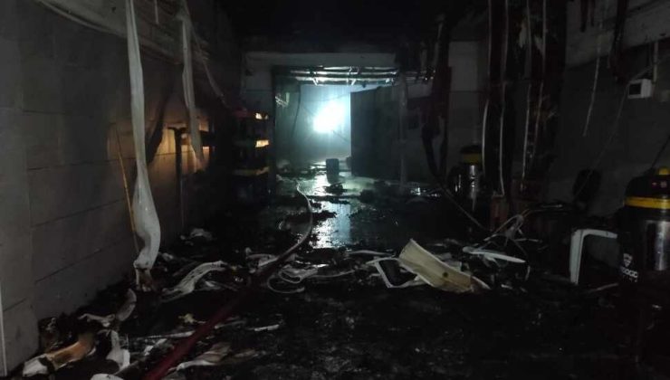 Girne’de Akyol Oto Yıkama’da yangın çıktı