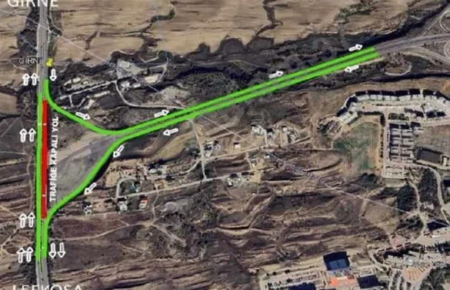 Lefkoşa-Girne ana yolu ile Kuzey Çevre Yolu’nun kesişim noktasında kavşak düzenlemesi başlıyor