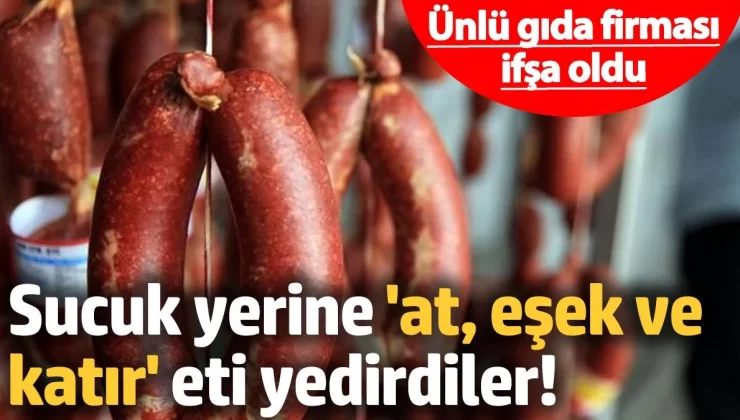 Ünlü gıda firması ifşa oldu! Sucuk yerine at, eşek ve katır eti yedirdiler