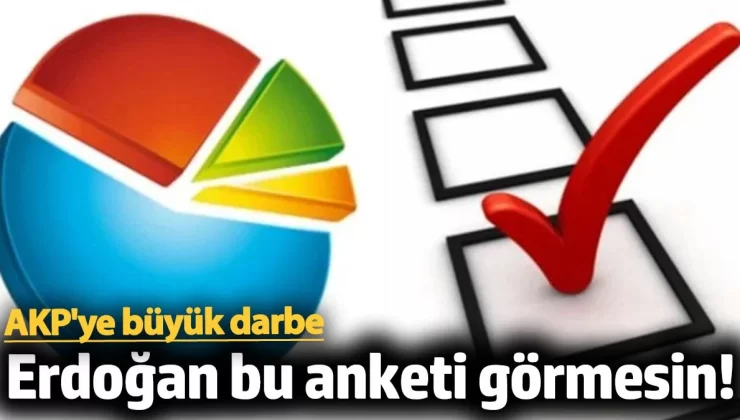 AKP’ye büyük darbe. Erdoğan bu anketi görmesin!