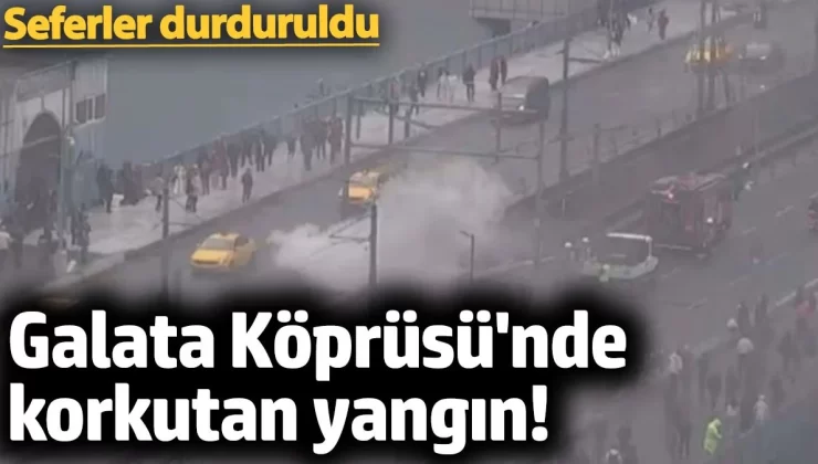 Galata Köprüsünde yangın !..