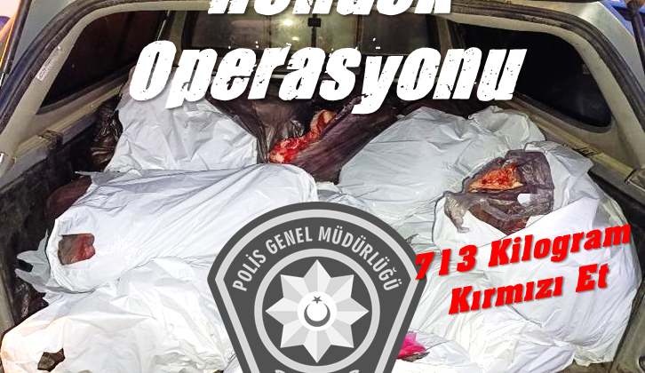 Demirhan’da bir araçta yapılan aramada 713 Kilogram ağırlığında kırmızı et ele geçirildi
