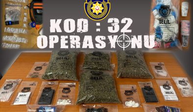 Alsancak’ta gerçekleştirilen operasyon sonucu 3 kilo Hintkeneviri 100 gram kokain ele geçirildi