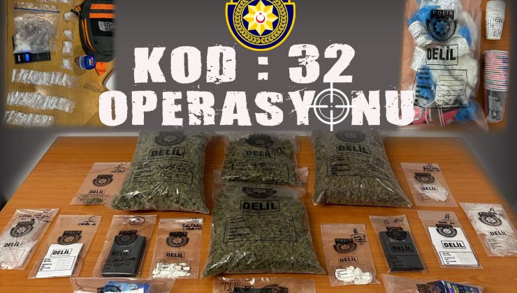Alsancak’ta gerçekleştirilen operasyon sonucu 3 kilo Hintkeneviri 100 gram kokain ele geçirildi