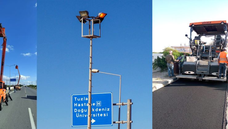 İskele Long Beach  bölgesinde yarın aydınlatma direği tamiratı ve ot temizliği nedeniyle trafik akışı kontrollü olacak