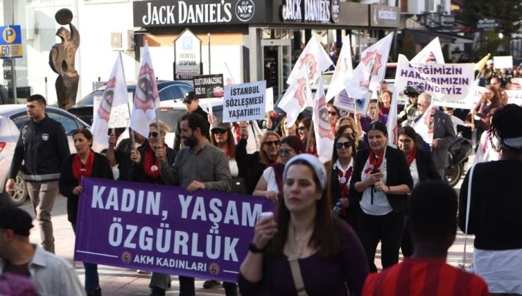 Dünya Emekçi Kadınlar Günü’nde Lefkoşa’da yürüyüş ve basın açıklaması düzenledi.