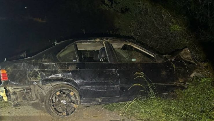 Takla atan araç içerisinde hayatını kaybetti