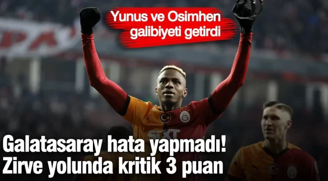 Samsun önünde Galatasaray hata yapmadı 0-2