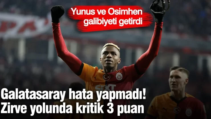 Samsun önünde Galatasaray hata yapmadı 0-2