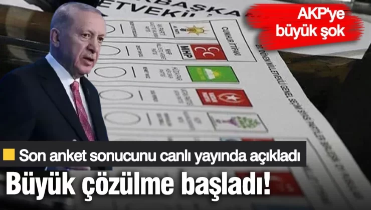 Büyük çözülme başladı! Son anket sonucunu canlı yayında açıkladı
