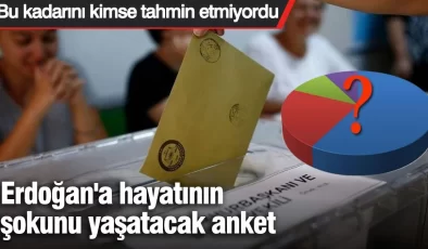 Erdoğan’a hayatının şokunu yaşatacak anket. Bu kadarını kimse tahmin etmiyordu.