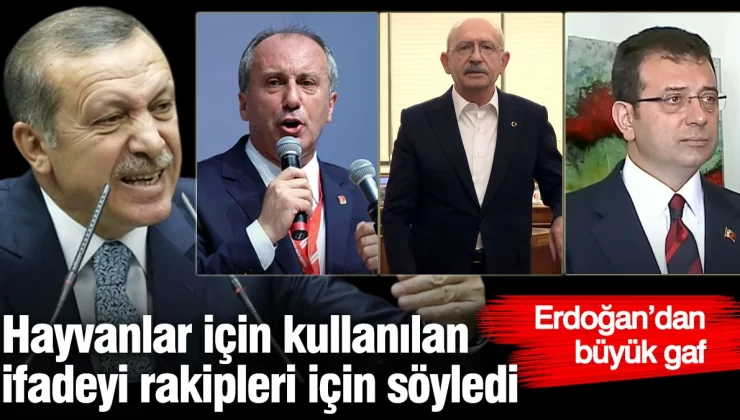 Erdoğan, hayvanlar için kullanılan ifadeyi rakipleri için söyledi