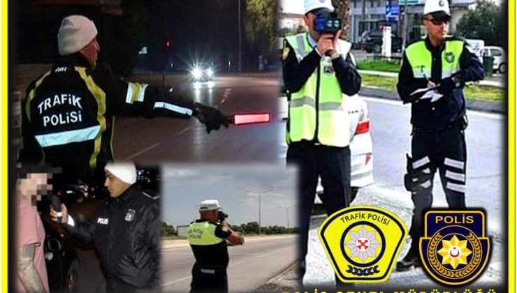 1,492 araç sürücüsü kontrol edildi, 307 sürücü rapor edildi, 18 araç trafikten men edilirken 2 sürücü tutuklandı