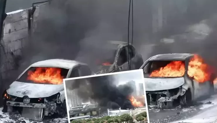 İstanbul’da kimya deposunda korkutan yangın | Otomobiller küle döndü