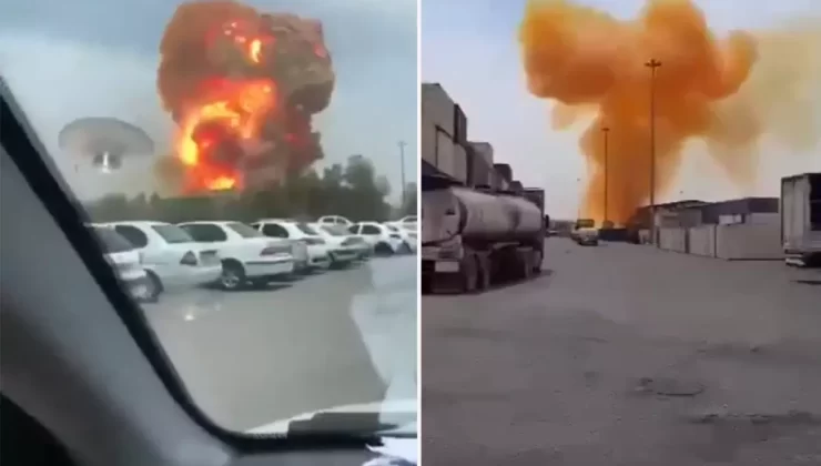 İran’da limandaki patlama anı kamerada: 5 ölü, 700 yaralı