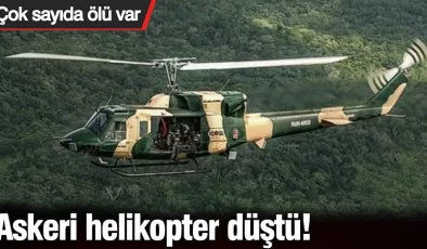 Askeri helikopter düştü! Çok sayıda ölü var.
