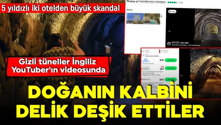 Beş yıldızlı iki otelden büyük skandal! Falezleri oydular, gizli tünel yaptılar! Otel müşterileri paylaştı!