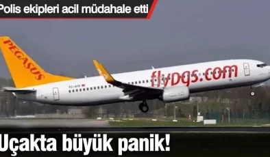 Uçakta büyük panik! Polis ekipleri acil müdahale etti