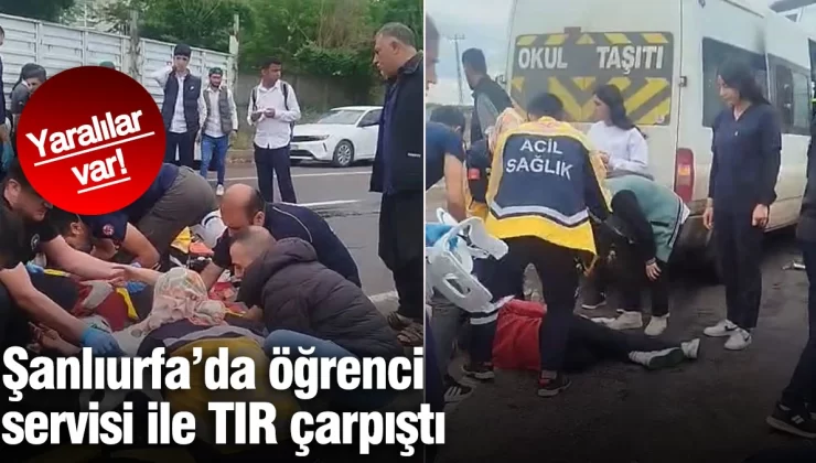 Öğrenci servisi ile TIR çarpıştı: 9 kişi yaralandı