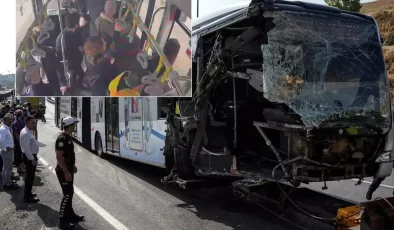 Beylikdüzü’ndeki metrobüs kazası araç içi kamerasında