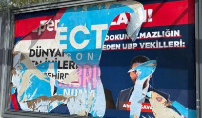 Özersay ”Bilboardları yırtıp parçalayıp bu ayıbı örtemezsiniz”