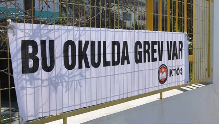 KTÖS  Şht. İlker Karter İlkokulunda, KTOEÖS’da 2 okulda grev yapıyor
