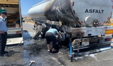 Lefkoşa’da tanker aracın kabin bölümünde yangın çıktı
