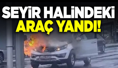 Girne – Lefkoşa Anayolu üzerinde seyir halindeki araçta yangın meydana geldi