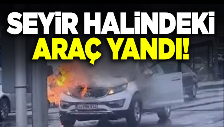 Girne – Lefkoşa Anayolu üzerinde seyir halindeki araçta yangın meydana geldi