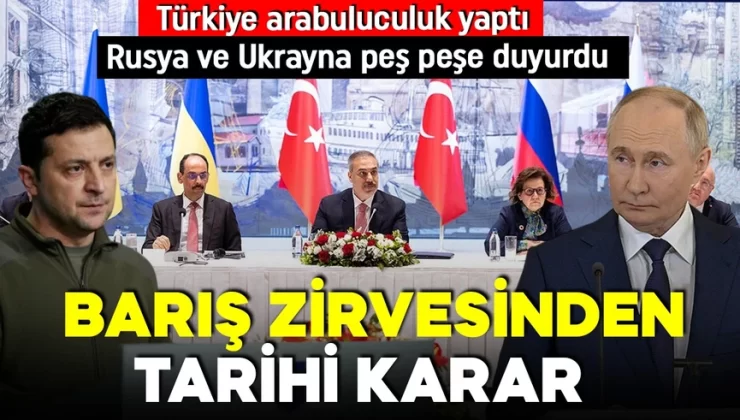 Barış zirvesi sona erdi! Zirve sonrası Rusya ve Ukrayna’dan peş peşe açıklamalar geldi! İşte tarihi karar