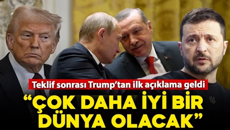 Putin’in ateş kes teklifi sonrası Trump’tan ilk açıklama! “Çok daha iyi bir dünya olacak” Putin Türkiye’de müzakerelerin yapılması için böyle bir fırsat sağlamasını rica ediyorum.