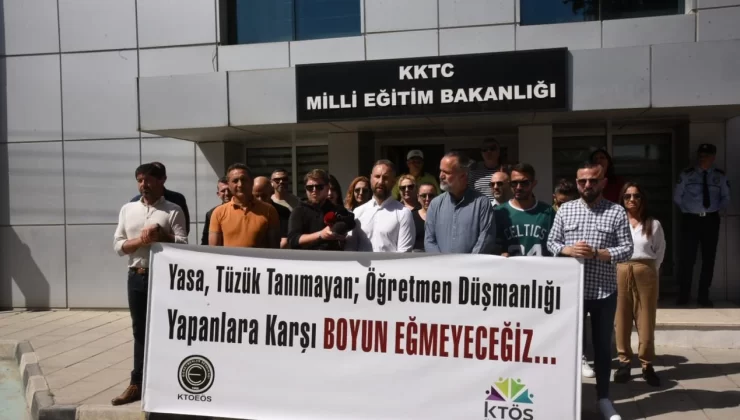 KTÖS ve KTOEÖS pazartesi günü Eğitim Bakanlığı önünde olacak