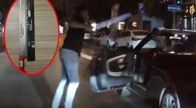 Tartıştığı motosikletlinin üzerine döner bıçağıyla yürüyen sürücü tutuklandı