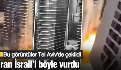İran İsrail’i böyle vurdu: Bu görüntüler Tel Aviv’de çekildi