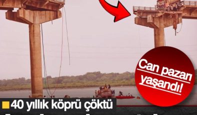 Hindistan’da 40 yıllık köprü çöktü, araçlar nehre uçtu: Can pazarı yaşandı!