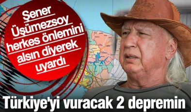 Şener Üşümezsoy 2 depremin yerini ve büyüklüğünü açıkladı. Herkes önlemini alsın diyerek uyardı